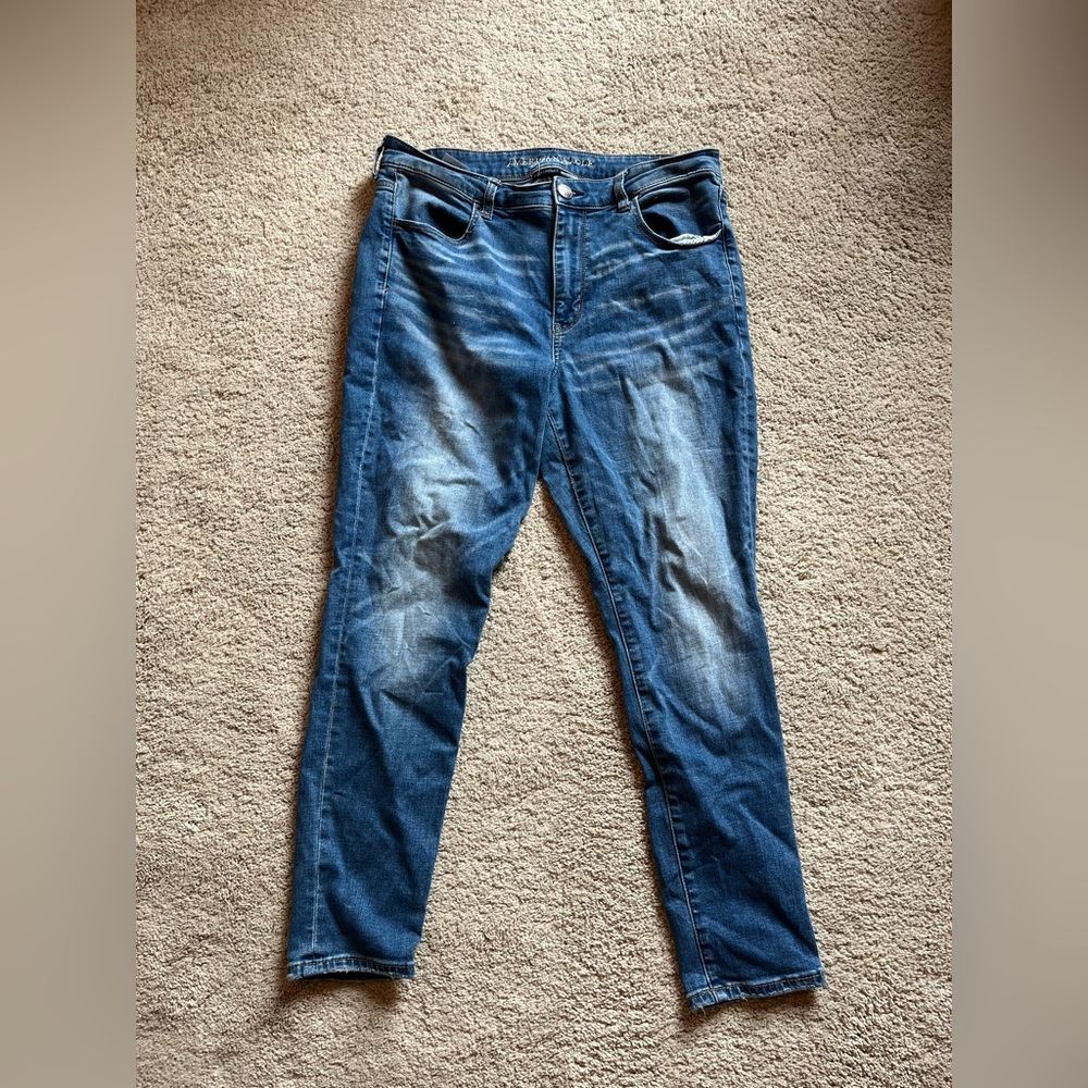 American eagle blue skinny jeans